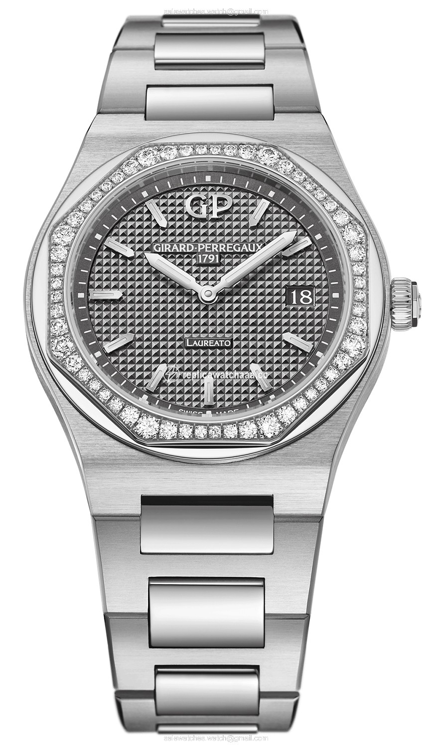 80189d11a231-11a Girard Perregaux Laureato Quartz 34mm Ladies Watch 80189d11a231-11a Girard Perregaux Laureato Quartz 34mm Ladies Watch